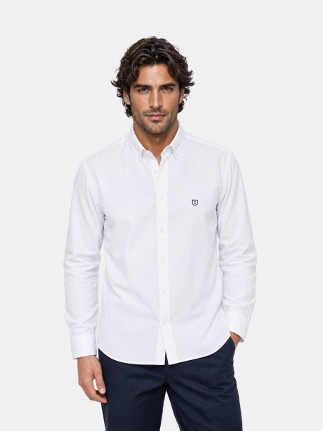 Camisa lisa 100% algod�o regular sport