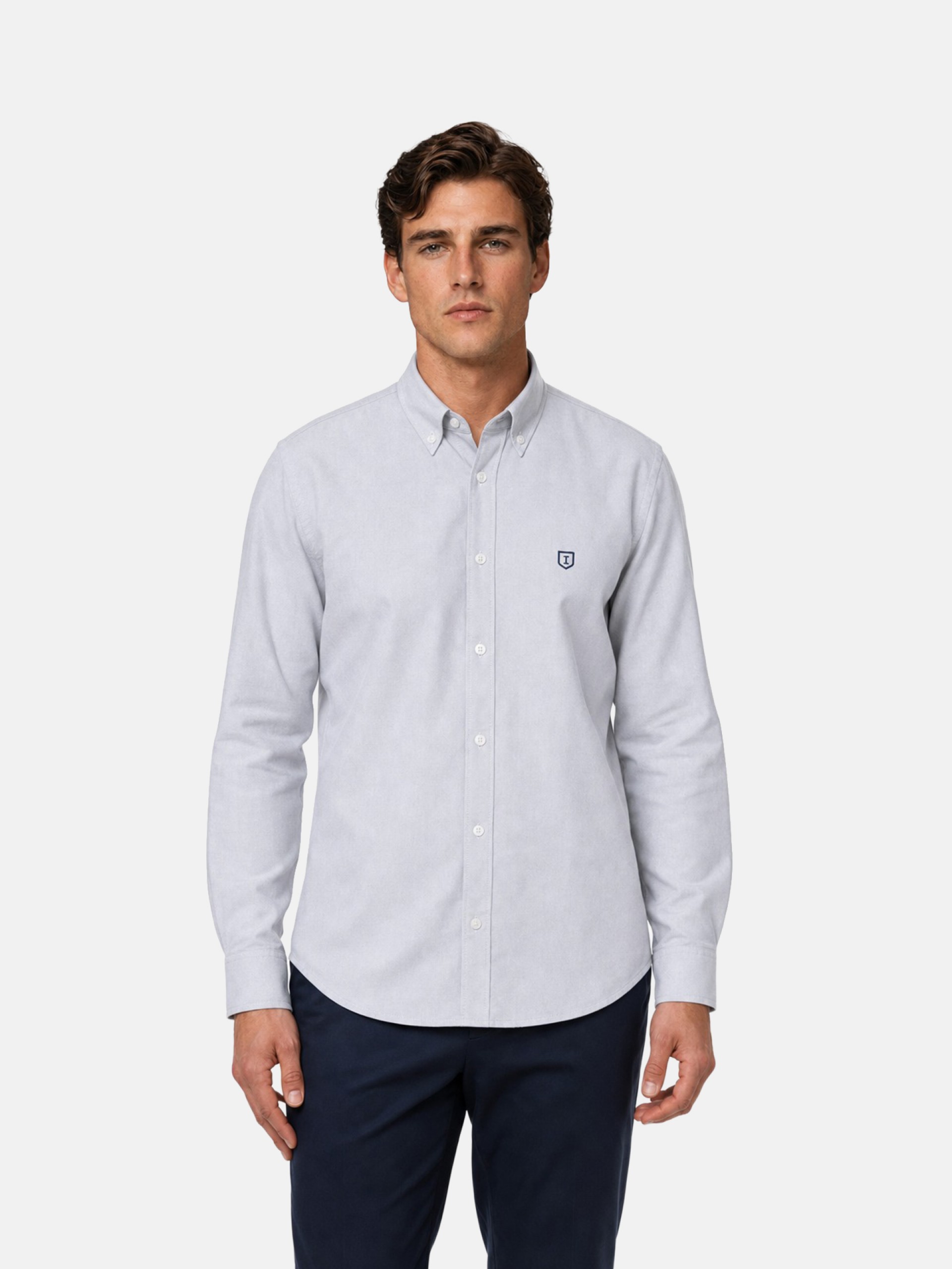 Camisa lisa 100% algodão regular sport