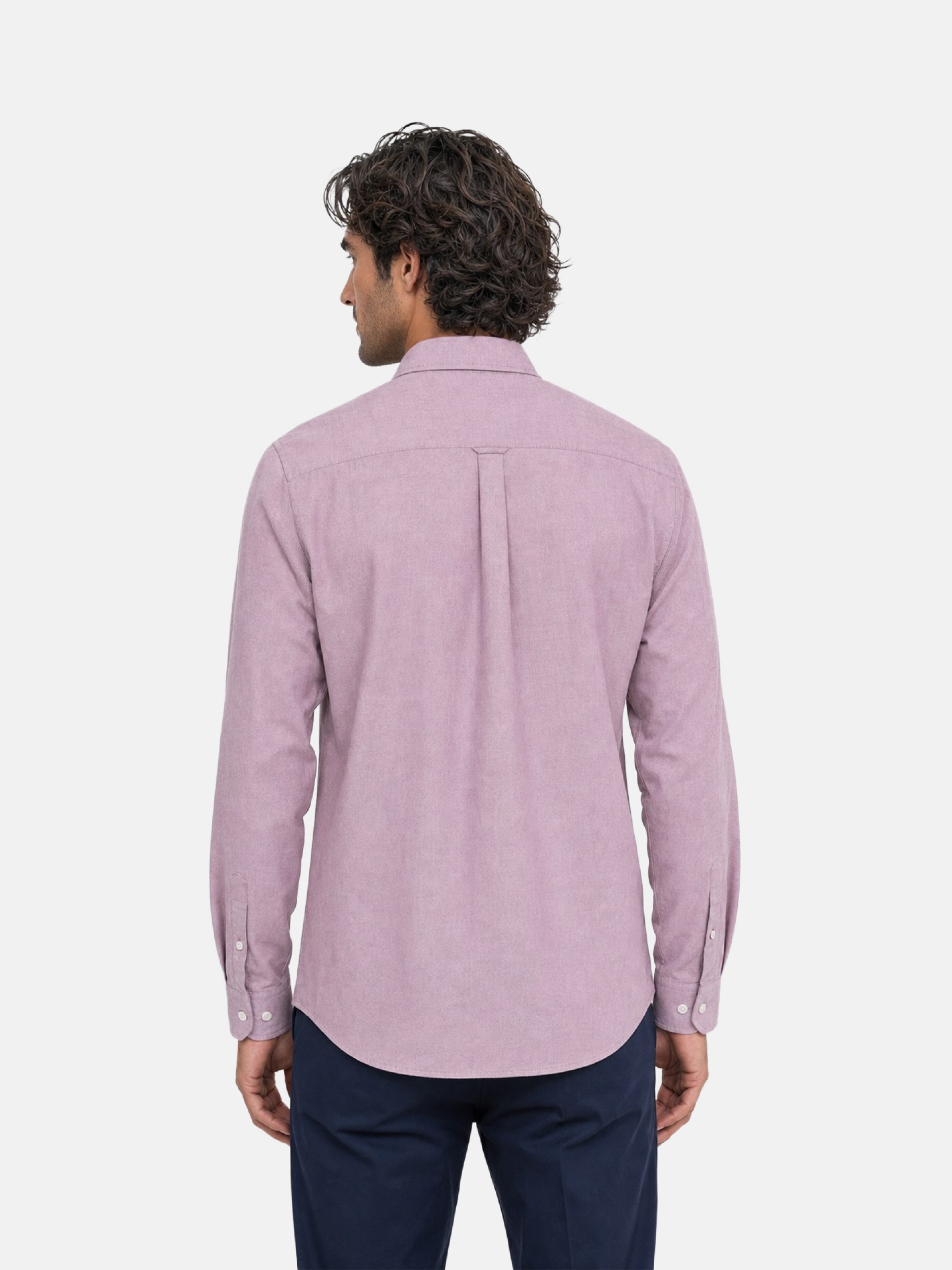 Camisa lisa 100% algodón regular sport
