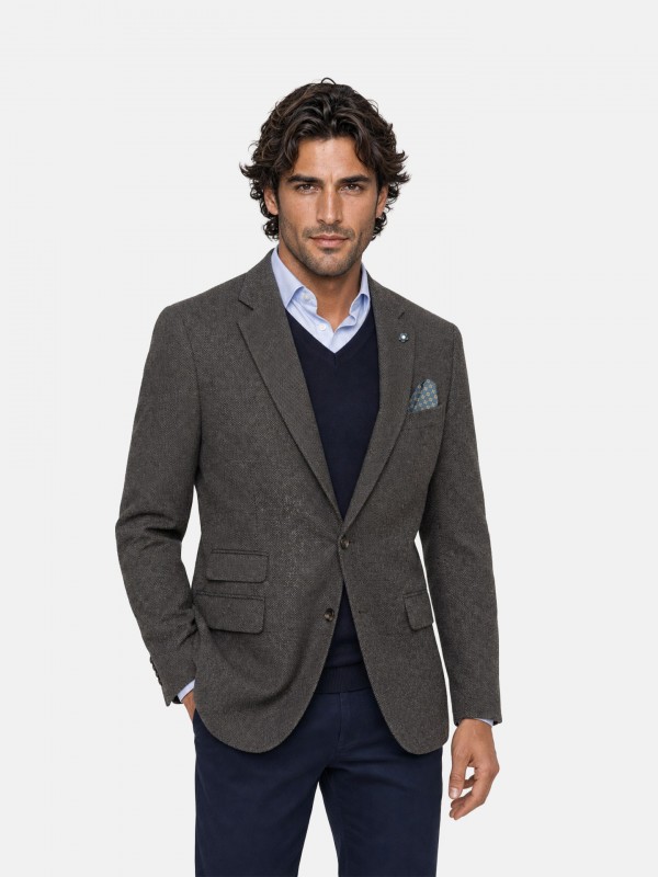 Blazer de micro padr�o com l�