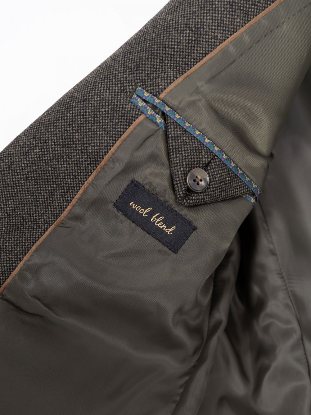 Blazer de micro padrão com lã