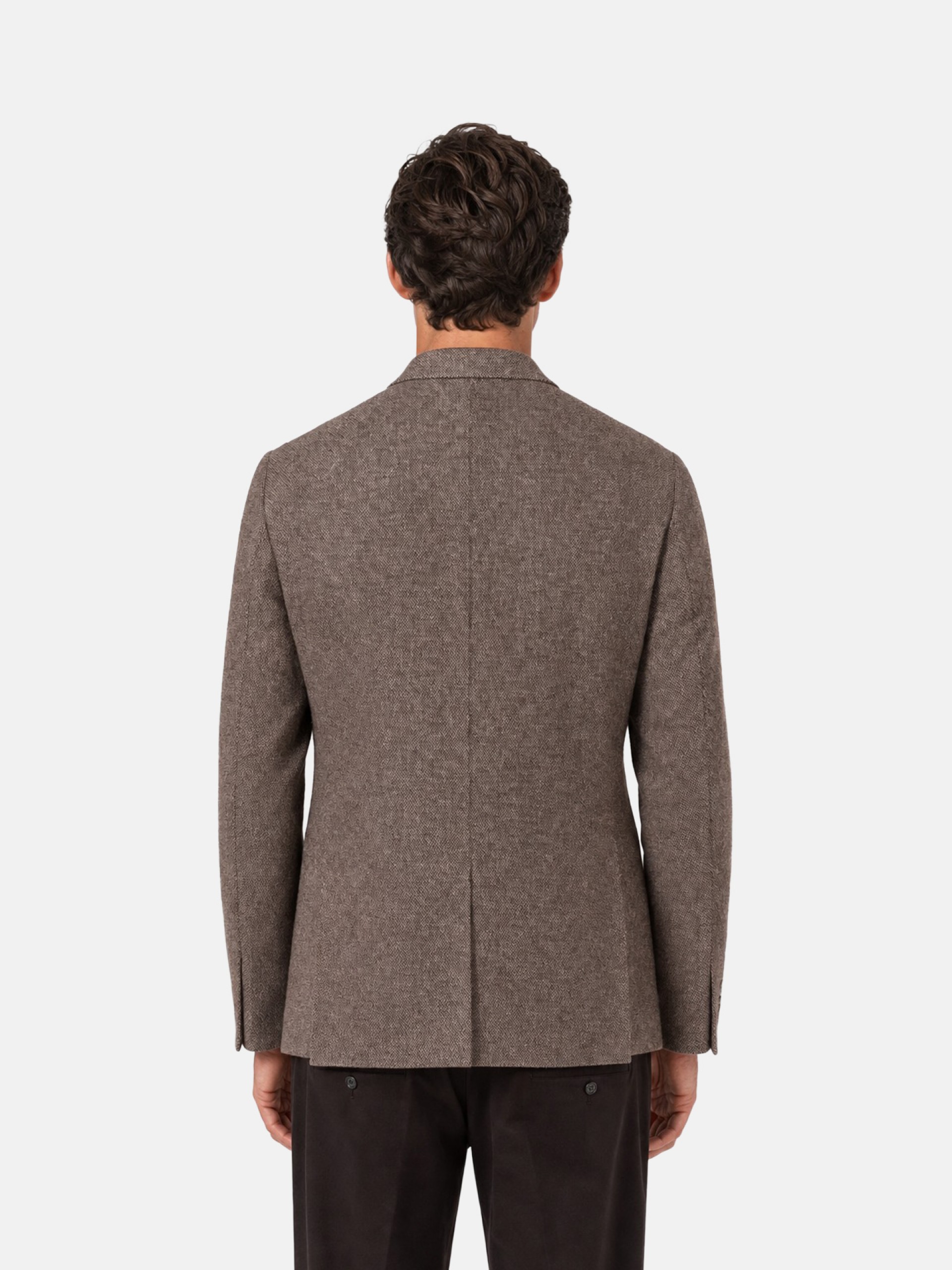 Blazer de micro padrão com lã