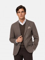 Blazer de micro padrão com lã Blazer de micro padrão com lã