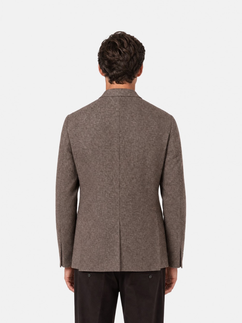 Blazer de micro padrão com lã