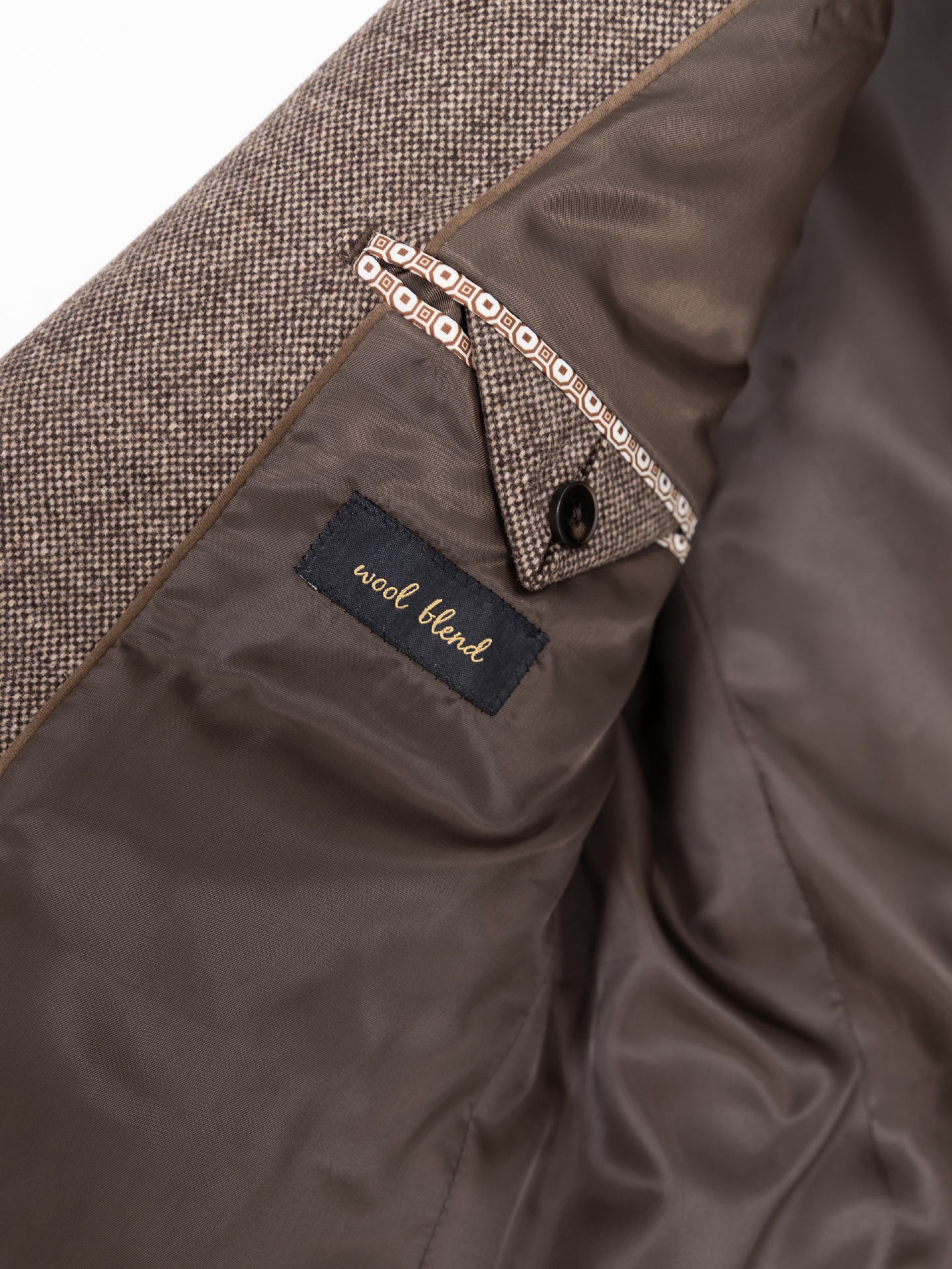 Blazer de micro padrão com lã
