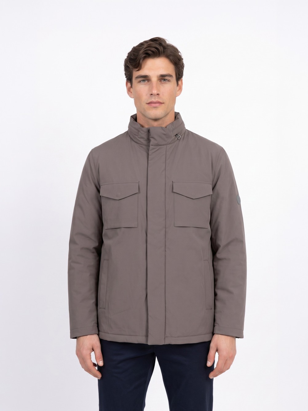 Technical hooded jacket