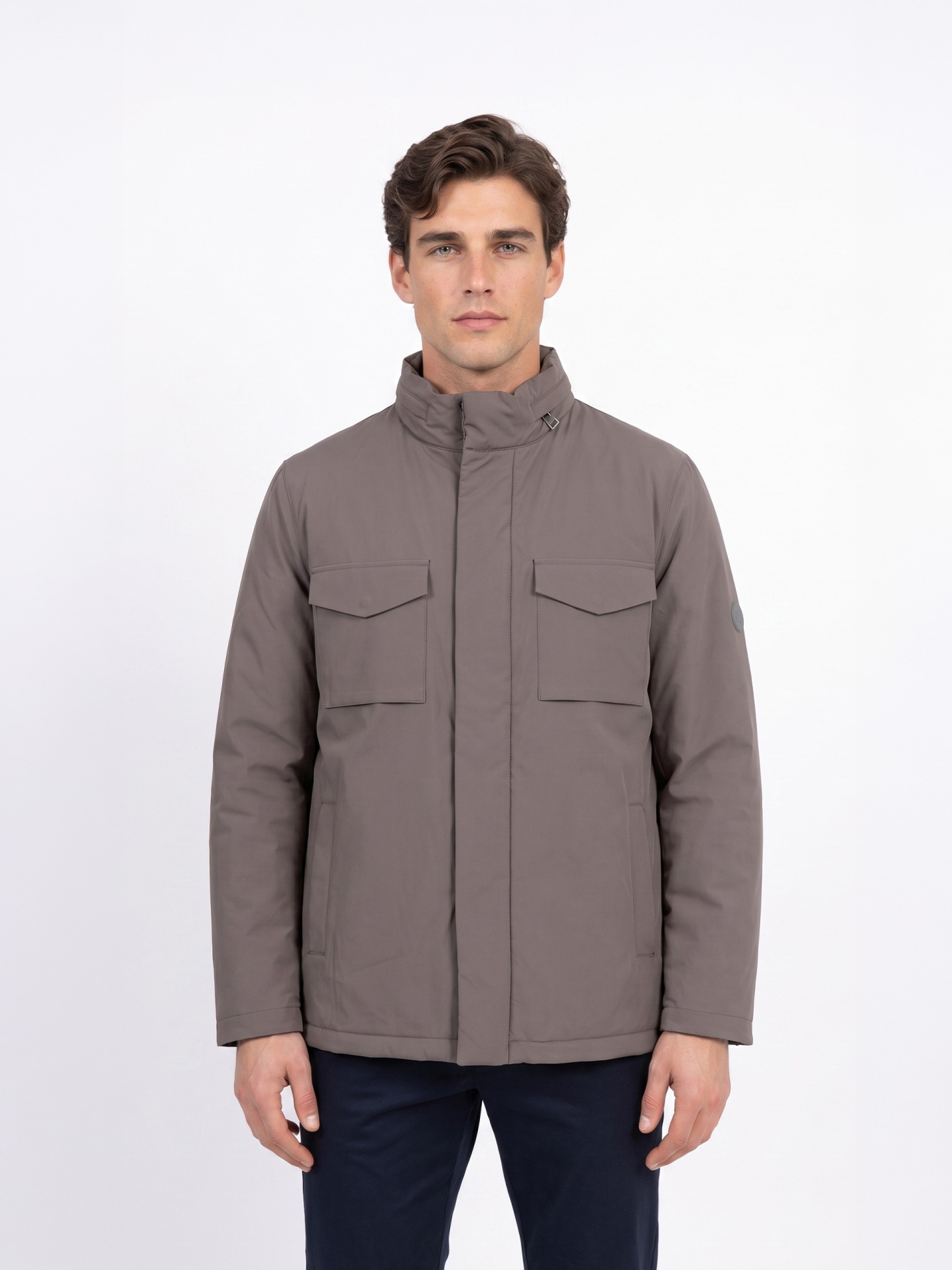 Technical hooded jacket