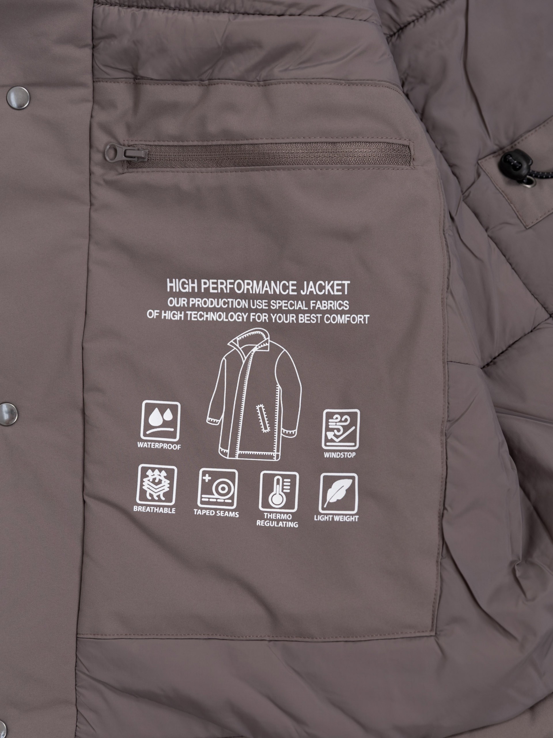 Technical hooded jacket