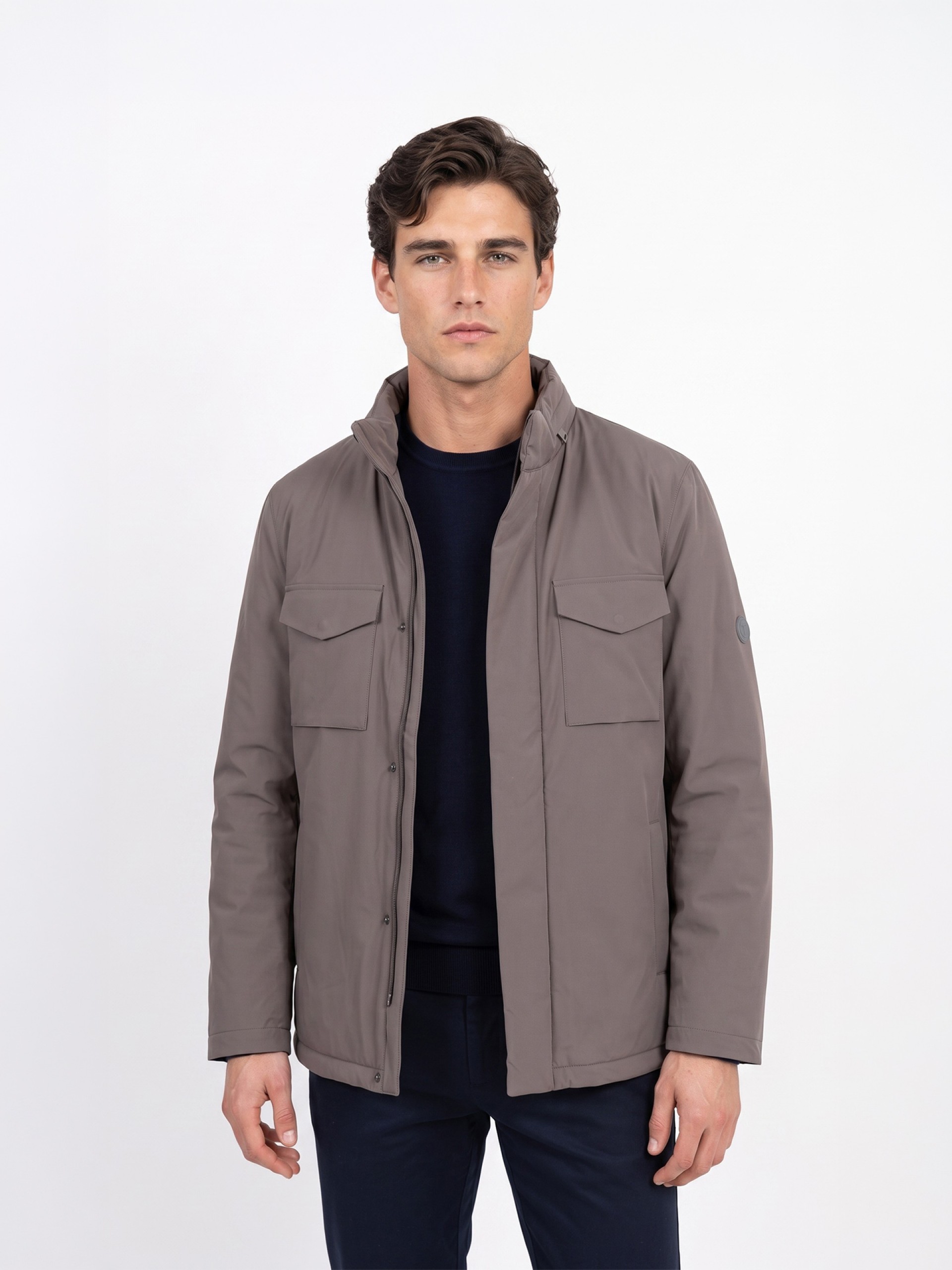 Technical hooded jacket