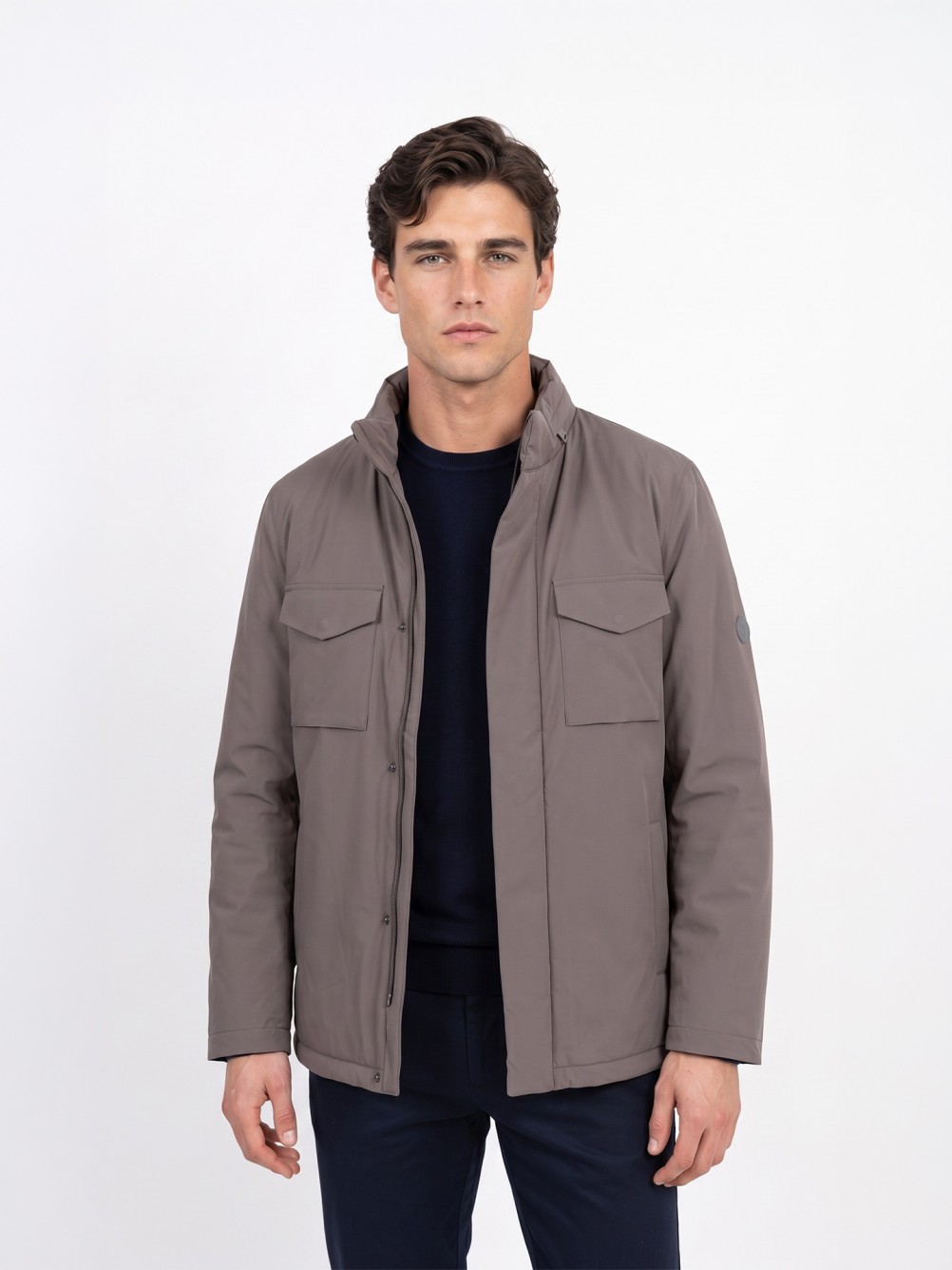 Technical hooded jacket