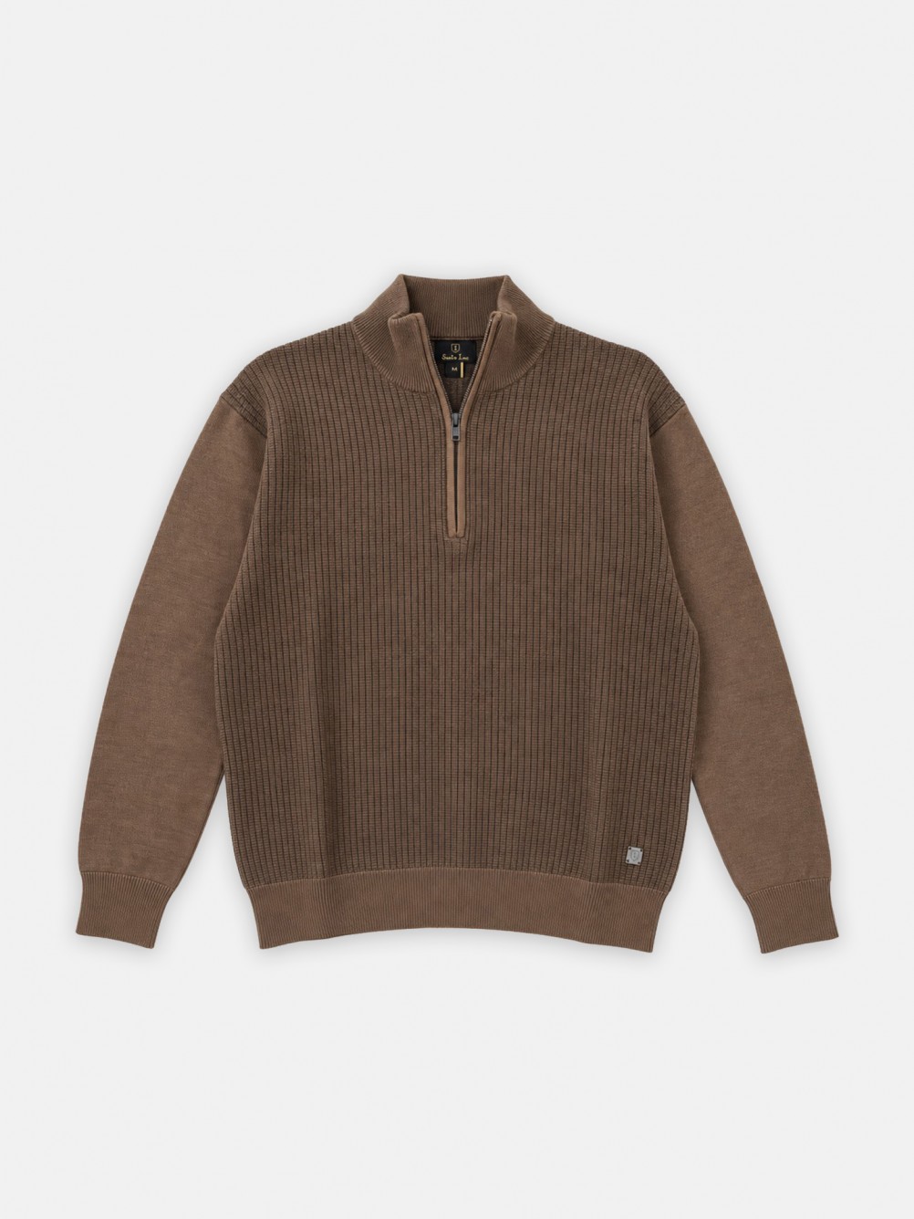 Half zip knitted jumper