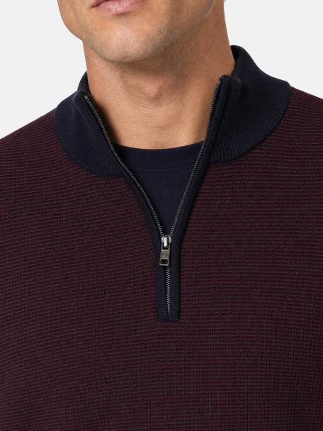 Camisola de malha com meio fecho Camisola de malha com meio fecho