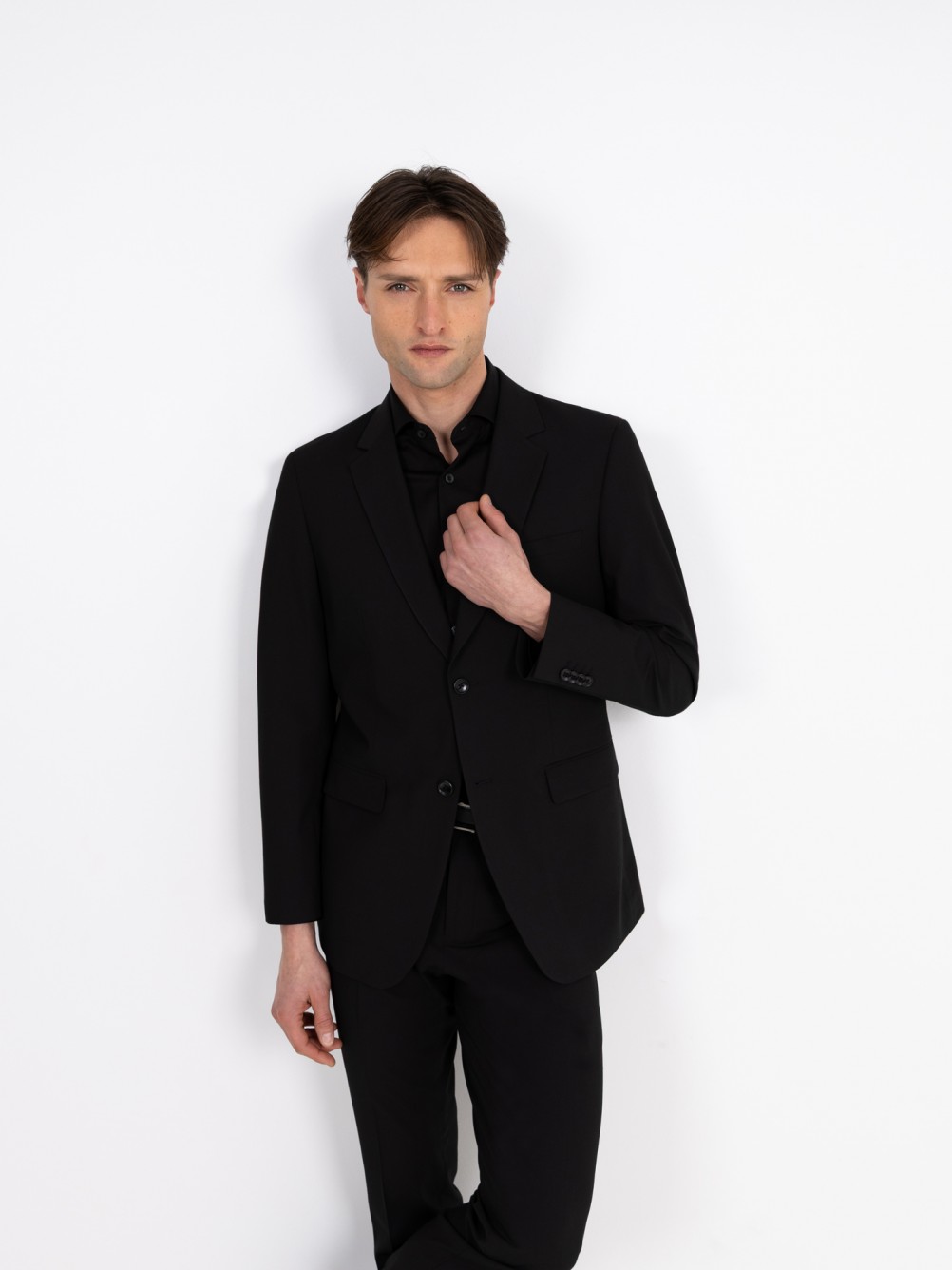 Plain slim fit suit