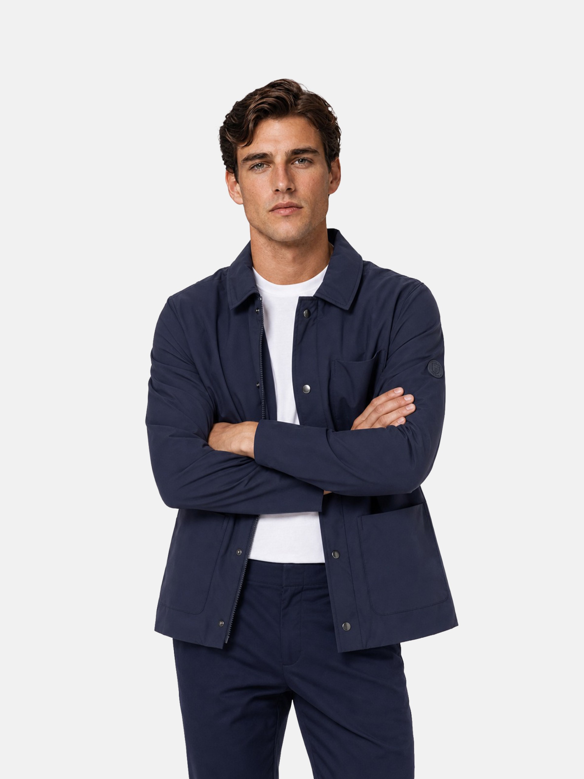 Technical jacket with patch pockets