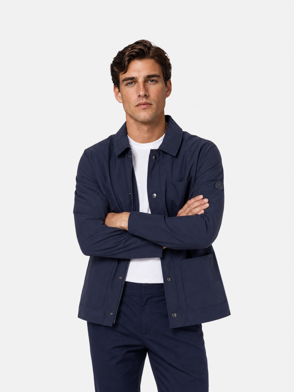 Technical jacket with patch pockets